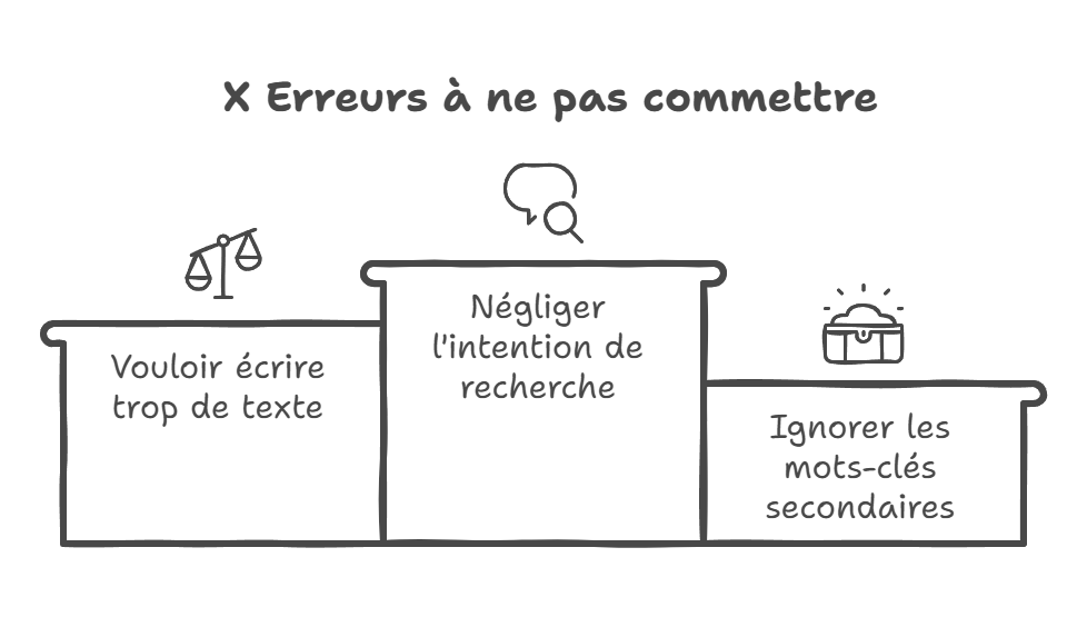 erreurs à ne pas commettre schéma