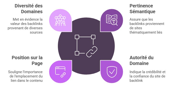 schéma des 4 critères d'un bon backlink