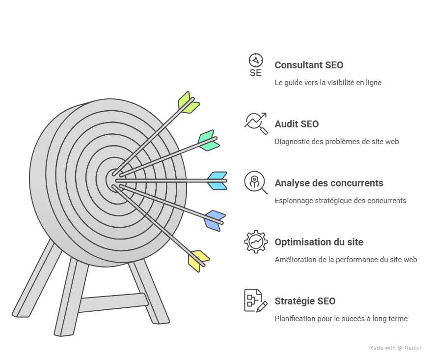 schéma des roles du consultant seo